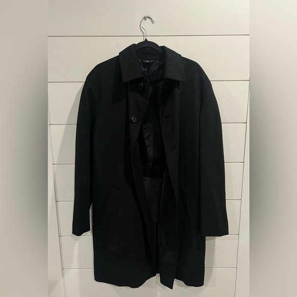 Loro Piana Turnbury black wool storm system coat - Picture 2 of 7